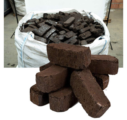 Rašelinové brikety na topení - Rašelina (1000 kg/pal)