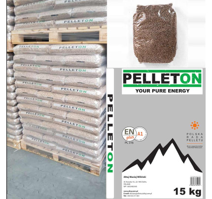 Dřevěné pelety - topné pelety - PELETON (975 kg/pal)